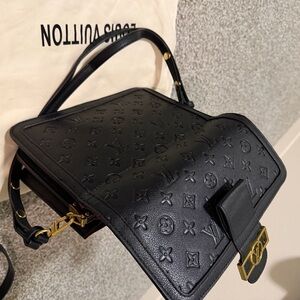 Louis Vuitton Black Embossed Shoulder Bag